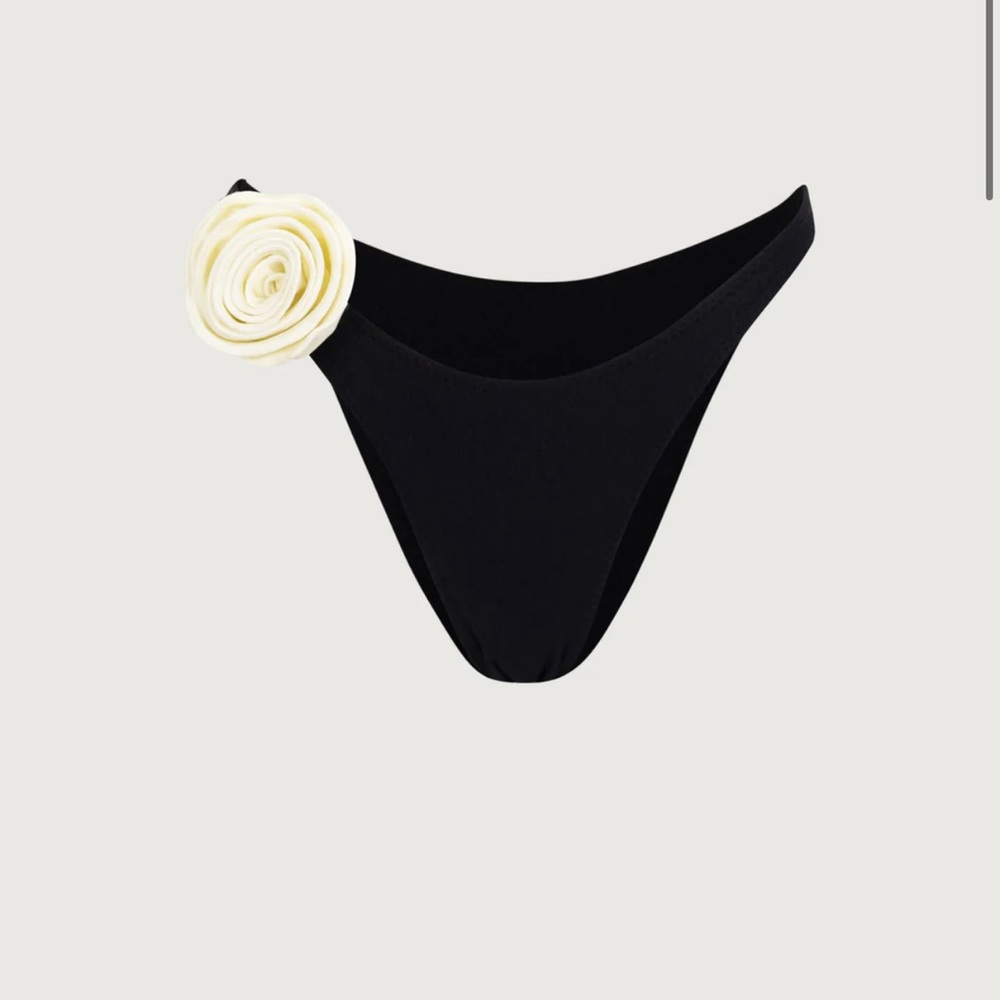 Same Rosette 90s Bottom - Faux Suede Black/Cream